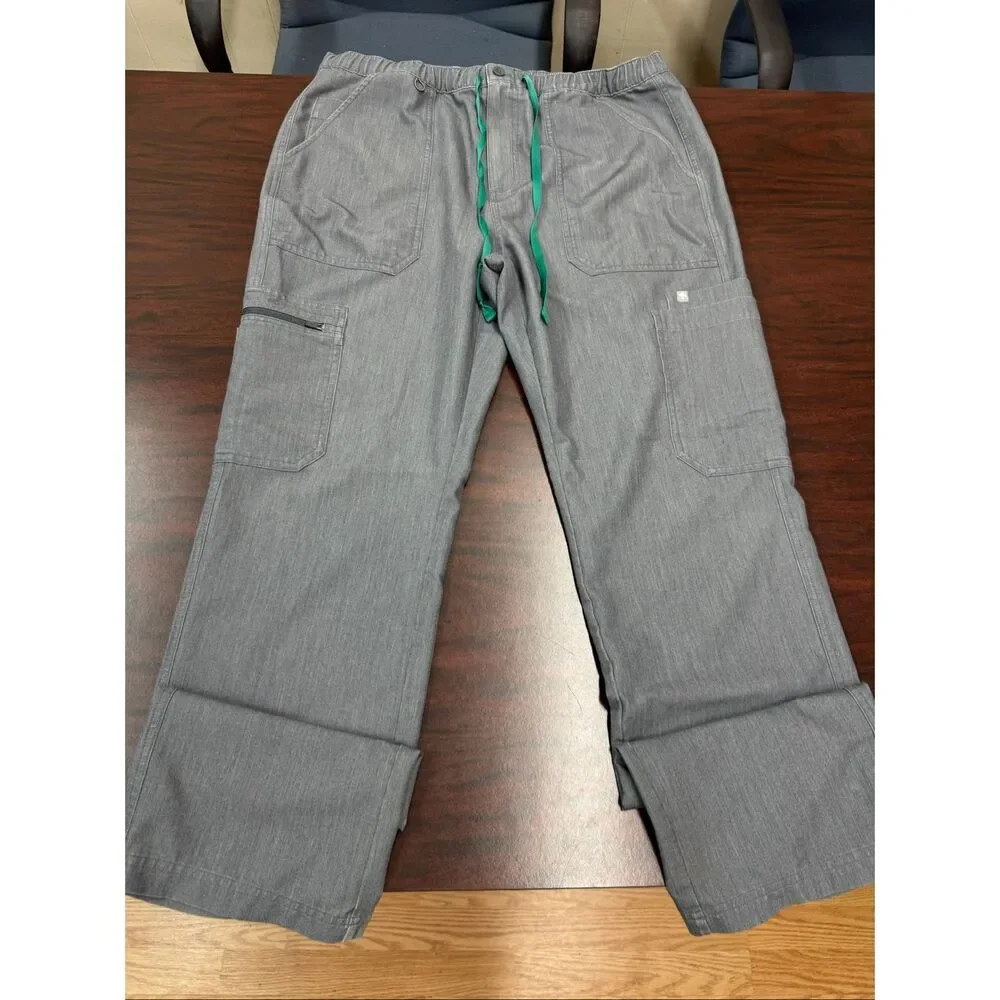 Figs Graphite Grey Cairo Cargo Mens Scrub Pants Size Large